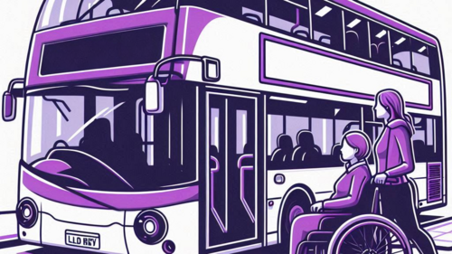 Bus and Passengers Graphic
