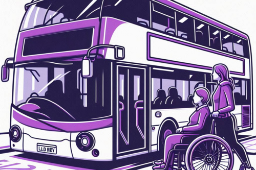 Bus and Passengers Graphic Bus and Passengers Graphic
